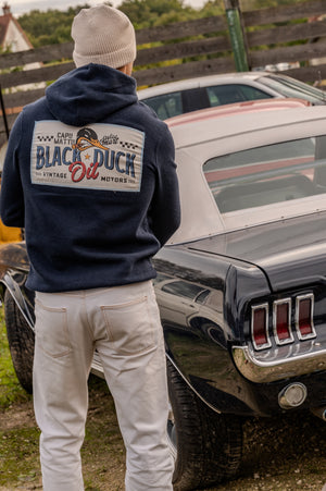 Black Duck Oil Marled Navy Sweatshirt