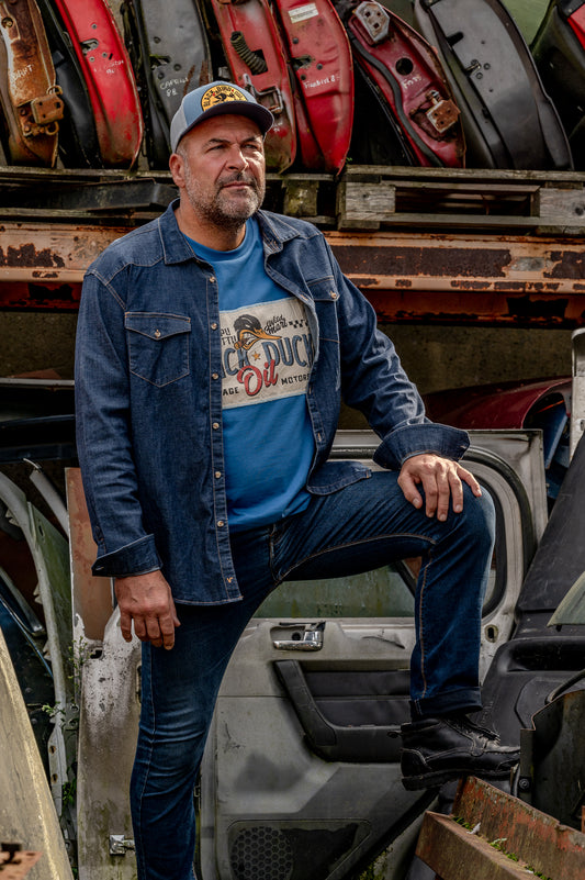Chemise blue denim Captain Black Bird