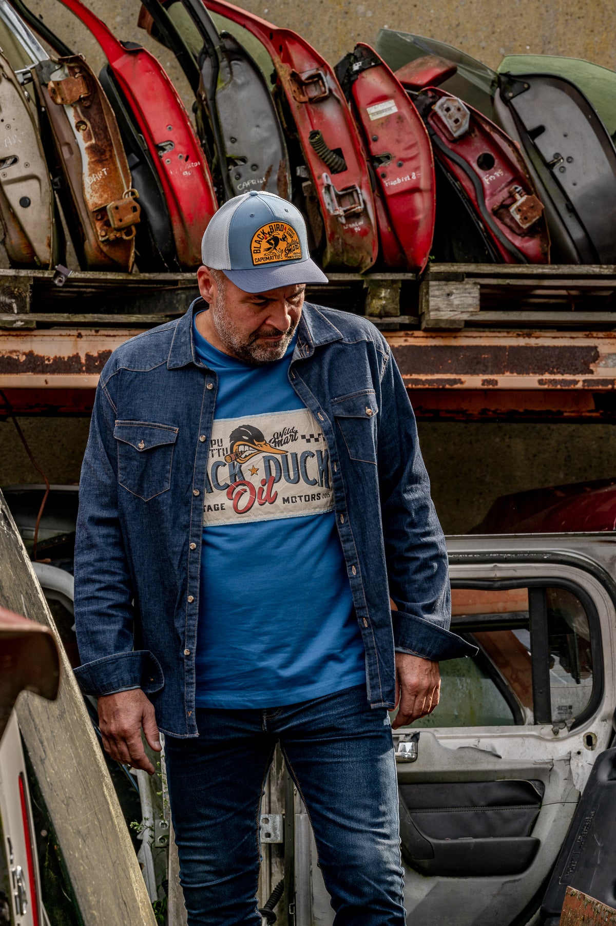 Chemise blue denim Captain Black Bird