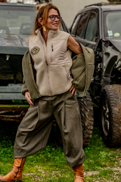 Gilet Sherpa sans manches Racing Désert
