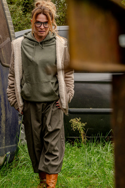 Sweat shirt Zip Sherpa Captain Black Bird Heather Sand