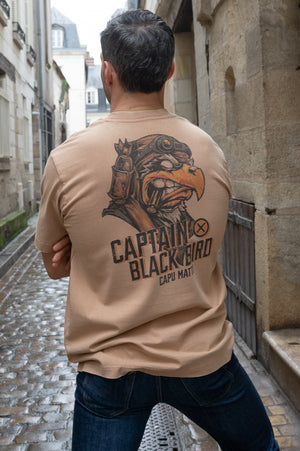 T-Shirt CAPTAIN Black Bird Remastered Vintage