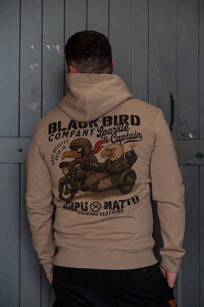 Sweatshirt « Black Bird Company – Sparkle & Captain » Desert