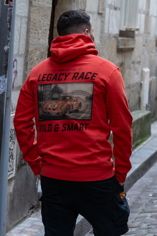 Sweat à capuche Legacy Race – Build for Speed (paprika)