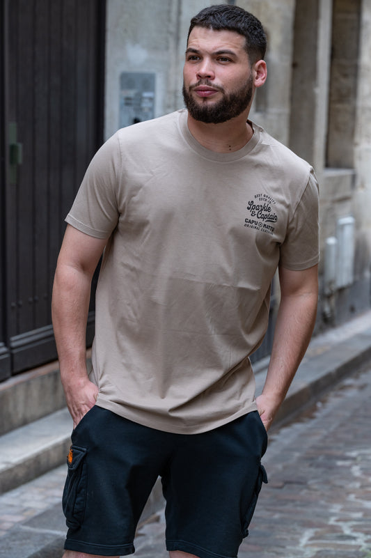 T-shirt Black Bird – Sparkle & Captain (Désert – 180g)
