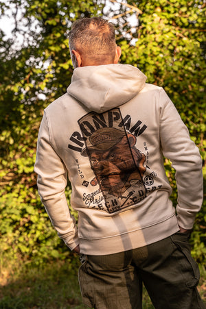 Sweatshirt Hoodies Ironpaw Ivory quilted patch