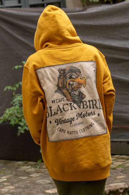 Sweat-shirt Captain Black Bird Patchwork matelassé Jaune