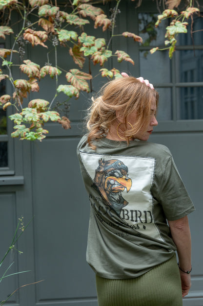 T-shirt Captain Black Bird Patché Kaki