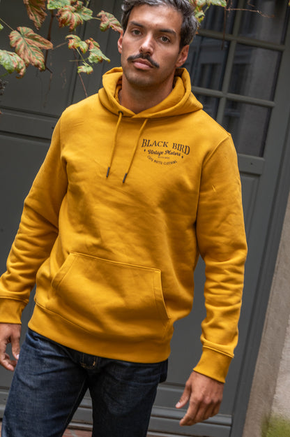 Sweat-shirt Captain Black Bird Patchwork matelassé Jaune