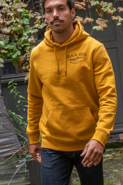 Sweat-shirt Captain Black Bird Patchwork matelassé Jaune