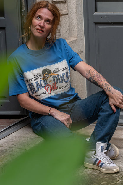 T-shirt Black Duck Oil Bleu Azur