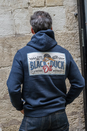 Black Duck Oil Marled Navy Sweatshirt