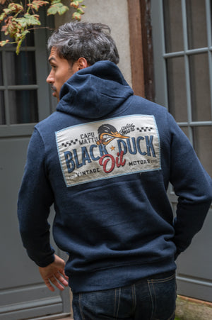 Black Duck Oil Marled Navy Sweatshirt