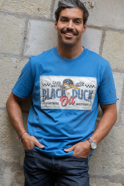 T-shirt Black Duck Oil Bleu Azur