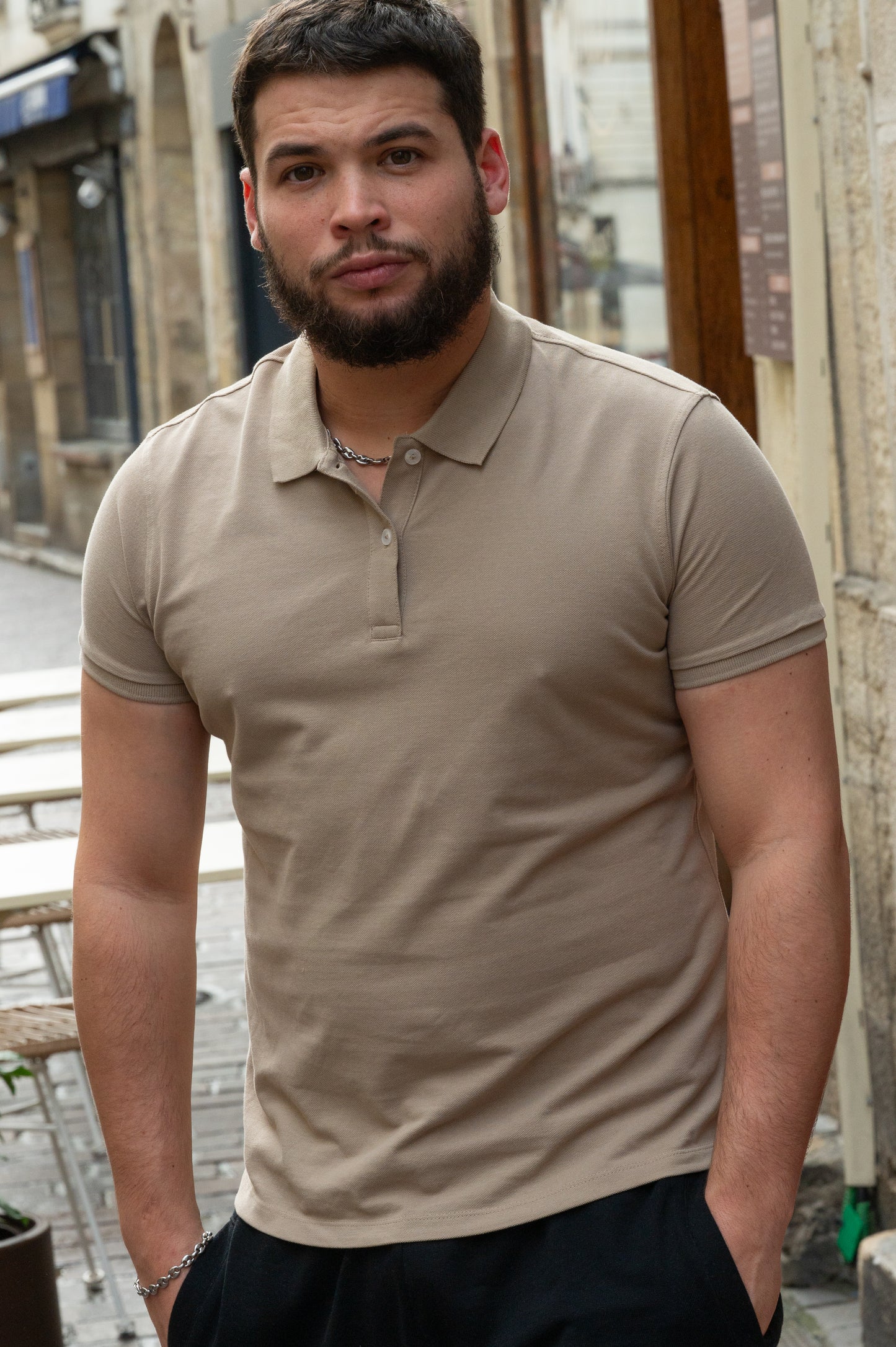 Polo Corsaire Désert – Label Print & Stitch – Capu Mattu