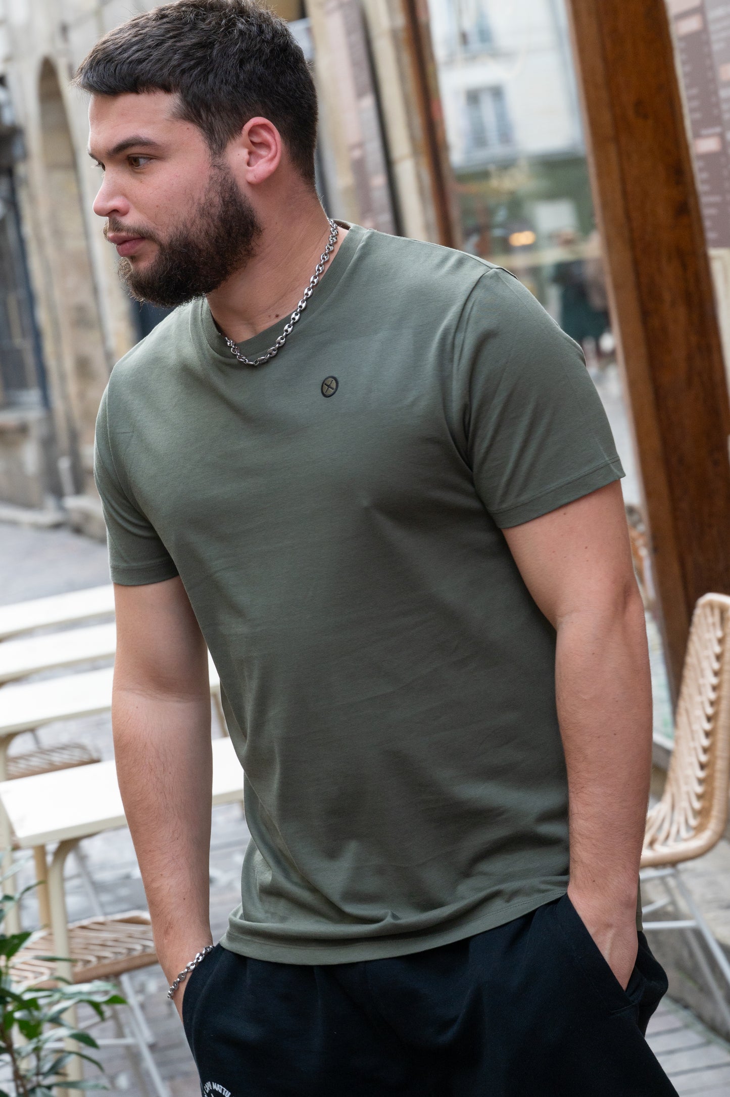 T-shirt Mitsubishi A6M zéro Kaki – Patch imprimé & cousu – Capu Mattu