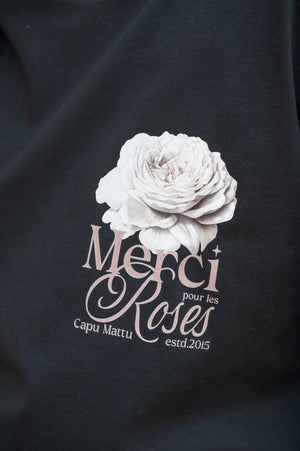 T-Shirt ROMANTIC black oversized epais