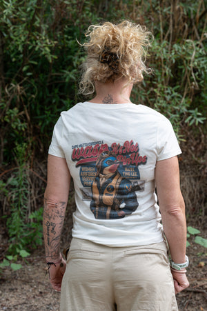 T-shirt femme col V WASP Hazel Ying Lee – Ivory