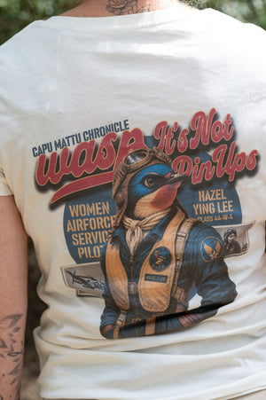 T-shirt femme col V WASP Hazel Ying Lee – Ivory