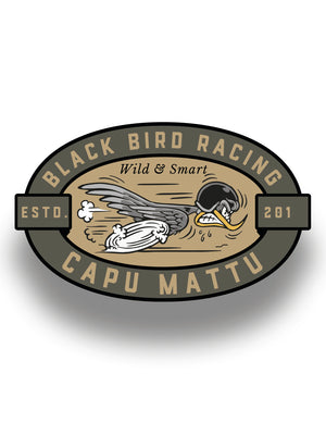 Bllack Bird Racing vintage Stickers Capu Mattu