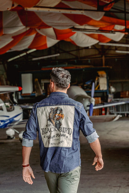 Chemise blue denim Captain Black Bird