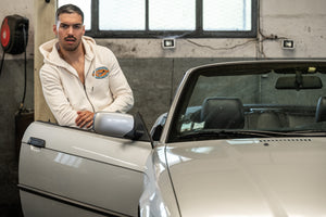 Sweat Hoodie Zip Blackbird Racing Broderie Gulf Collector — Ivoire — Capu Mattu
