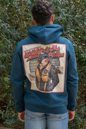 Sweat hoodie WASP Hazel Ying Lee – Bleu Peacock – Stitch & Print