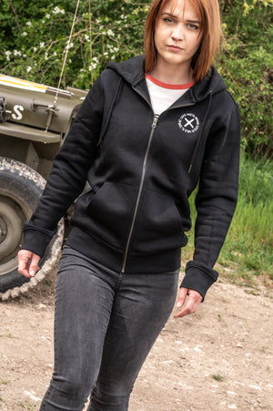 IBV Snake Tank Zip-Up Sweatshirt – In Benzina Veritas Company – Unisex Black | Capu Mattu