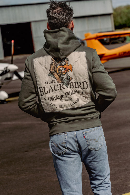 Sweat-shirt Captain Black Bird Patchwork matelassé