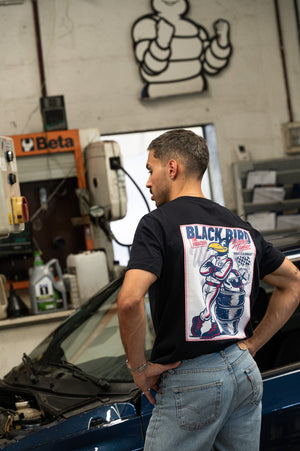 T-Shirt Blackbird Racing Young Timer — Navy — Capu Mattu
