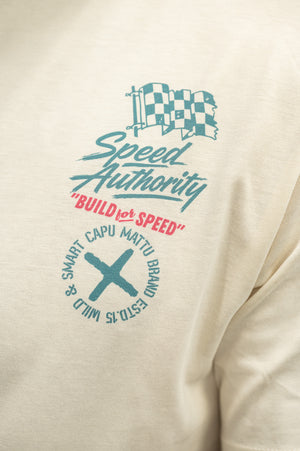 T-Shirt Speed Authority Homme Feutrine Gulf — Ivoire — Capu Mattu