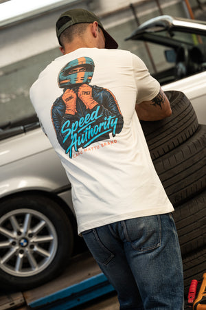 T-Shirt Speed Authority Homme Feutrine Gulf — Ivoire — Capu Mattu
