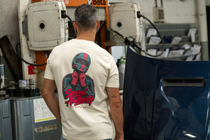 T-Shirt Speed Authority Homme Feutrine Rose Navy — Ivoire — Capu Mattu