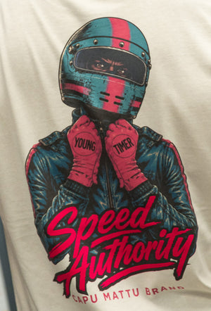 T-Shirt Speed Authority Homme Feutrine Rose Navy — Ivoire — Capu Mattu