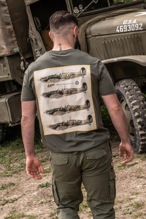 T-shirt Spitfire Supermarine – Fiche Technique RAF WWII | Capu Mattu
