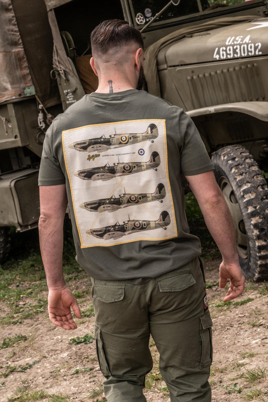 T-shirt Spitfire Supermarine – Fiche Technique RAF WWII | Capu Mattu