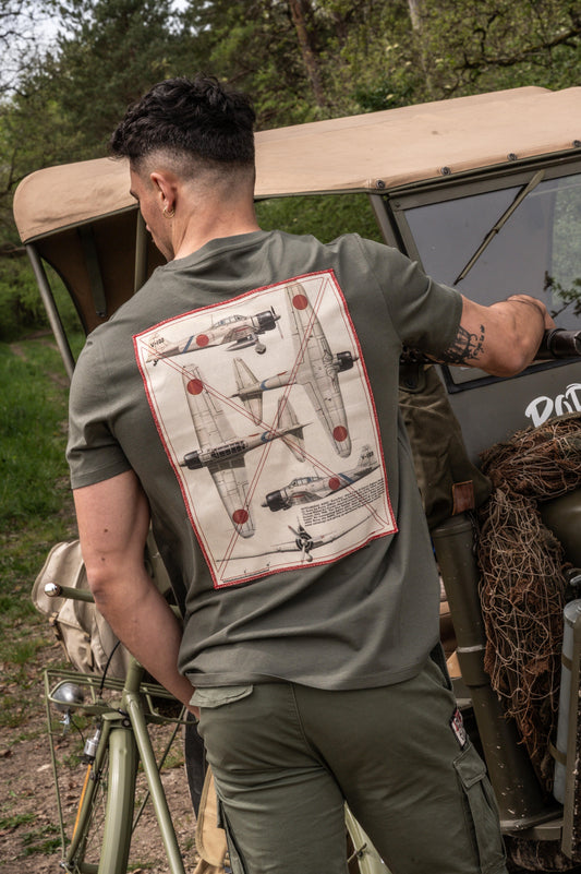 T-shirt Mitsubishi A6M Zero – Fiche Technique Aviation Pacifique | Capu Mattu