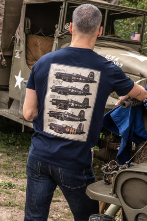 Vought F4U Corsair T-Shirt – WWII Aviation Specifications | Capu Mattu