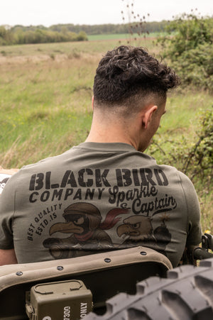 T-shirt Black Bird Company – Sparkle & Captain – La 7ème Compagnie | Capu Mattu