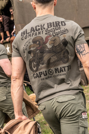 T-shirt Black Bird Company – Sparkle & Captain – La 7ème Compagnie | Capu Mattu