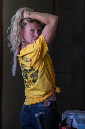 Black Bird Sparkle Turmeric T-Shirt