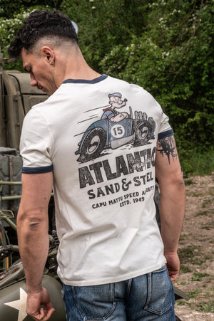T-shirt Atlantic Beach Race – Sand & Steel – Popeye Hot Rod | Capu Mattu Speed Authority