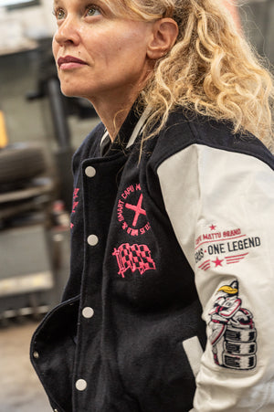 Varsity Jacket Young Timer — Laine & Cuir — Licence Le Mans 24H — Capu Mattu
