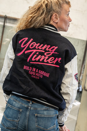 Varsity Jacket Young Timer — Laine & Cuir — Licence Le Mans 24H — Capu Mattu