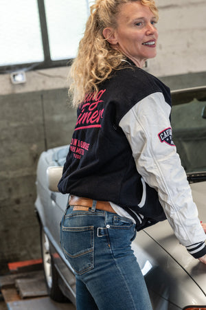 Varsity Jacket Young Timer — Laine & Cuir — Licence Le Mans 24H — Capu Mattu