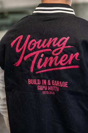 Varsity Jacket Young Timer — Laine & Cuir — Licence Le Mans 24H — Capu Mattu