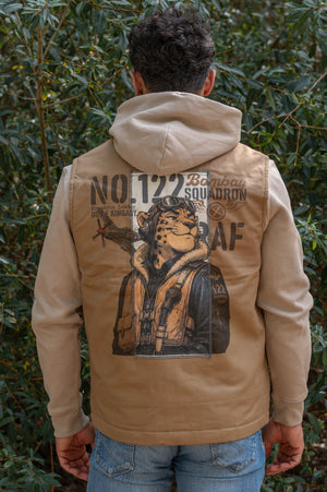 Veste sans manches Bombay RAF 122 – Camel – Stitch & Print
