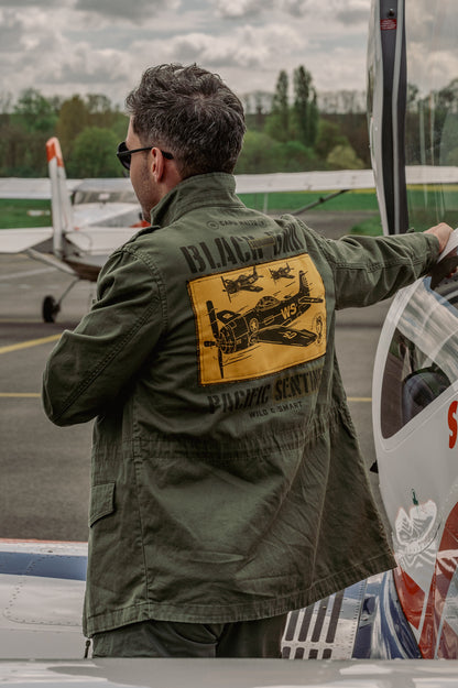 Veste militaire Black Bird Squadron Papy Boyington's Bastard