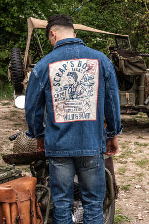 Veste Worker Denim Scrap's Boy Legacy – Build to Last – Unisexe | Capu Mattu
