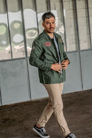 Kaki Worker Jacket Capu Mattu